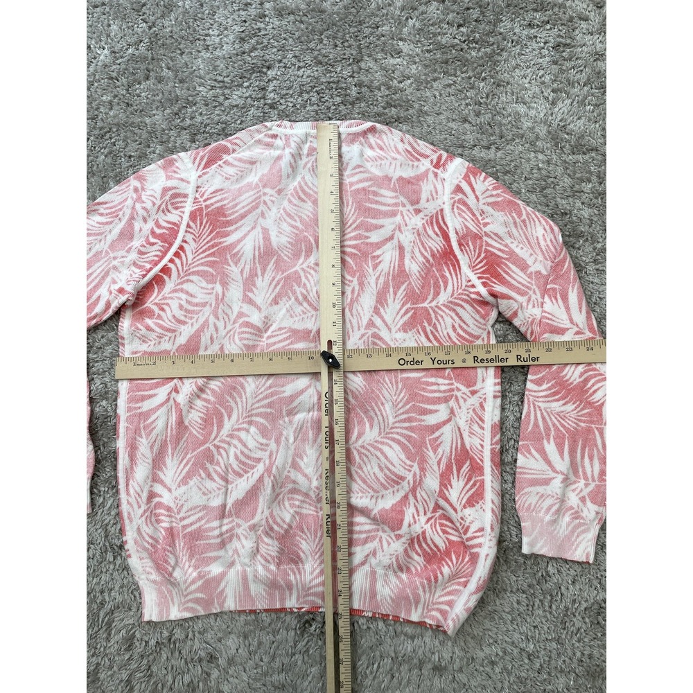 Tommy Bahama Sweater Womens Large Floral Pullover Crewneck Lightweight Casual - Picture 7 of 8